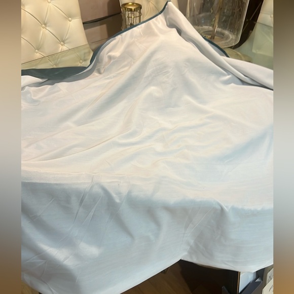 COPY - COPY - COPY - Teal silk look window panels - 54 x 92 inches - Picture 4 of 6